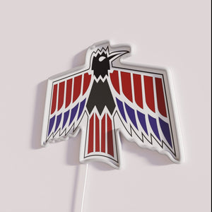 Neon Pontiac V8 eagle logo graphic print retro car decoration
