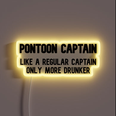 Cruise in style with vibrant color-changing neon Pontoon boat sign