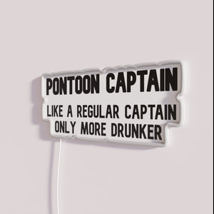 Neon boating themed Pontoon Captain LED bar pub decor light