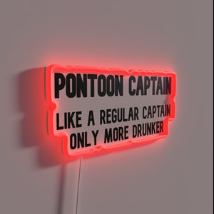 Pontoon Boat Captain's Office Decorative Neon Sign in RGB Color