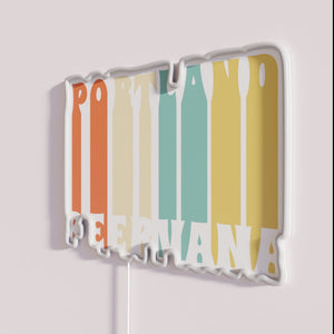 Customizable Retro Neon Sign for Portland Craft Beer Enthusiasts and Collectors