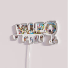 Load image into Gallery viewer, Colorful Neon Sign Featuring Iconic Valparaíso Landmark Map Illustration Design