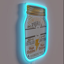 Load image into Gallery viewer, Neon illuminated wall decor with distillery theme and colorful accents