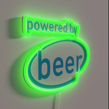 Load image into Gallery viewer, Eye-catching powered RGB LED neon sign with vibrant colorful lighting.
