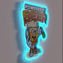 Load image into Gallery viewer, Dynamic powered RGB neon light installation for modern home decor.