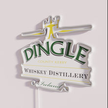 Load image into Gallery viewer, Authentic Dingle Distillery Logo Illuminated in Vibrant RGB Neon Lighting