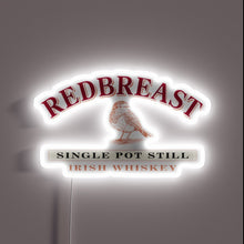 Load image into Gallery viewer, Illuminated Redbreast Distillery Logo in Vibrant RGB Neon Lighting