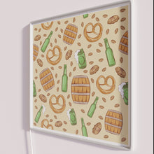 Load image into Gallery viewer, Vibrant Neon Oktoberfest Pretzel and Beer Bar Sign Decorations