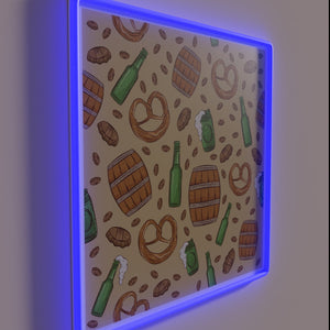 Neon Oktoberfest Sign: Pretzels, Beer, and Cheerful German Holiday Vibes