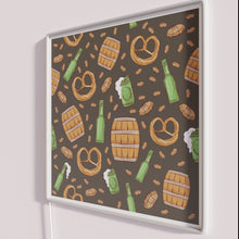 Load image into Gallery viewer, Glowing Neon Oktoberfest Sign Featuring Pretzels and Beer Illustrations in