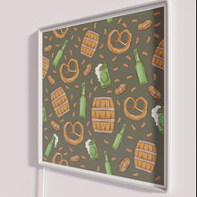 Load image into Gallery viewer, Vibrant Neon Oktoberfest Sign with Pretzels and Beer Accents