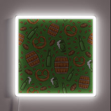 Load image into Gallery viewer, Vibrant Oktoberfest Celebration Sign with Spearmint &amp; Beer Themes Shimmering
