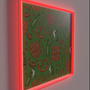 Brighten Your Space with Festive Pretzels and Beer Neon Sign