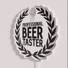 Load image into Gallery viewer, Expert Craft Beer Tasting Neon Sign with Colorful RGB Accents