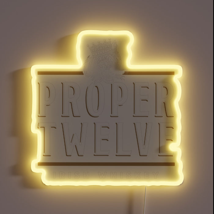 Ireland's Favorite Whiskey Brand Sign with Vibrant Neon Lighting