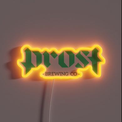 Vibrant RGB lighting enhances home decor with this beer-inspired sign.