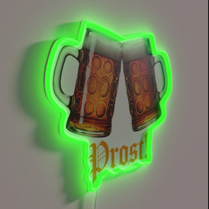 Prost RGB Neon Sign, Vibrant German Cheer Wall Decor Accents