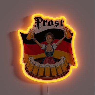 Vibrant PROST RGB neon bar sign with customizable color options.