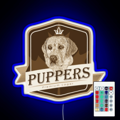 Puppers Officially Wayne s favourite beer RGB neon sign remote