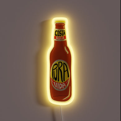Vibrant RGB neon sign for Pura Vida Beer enthusiasts everywhere