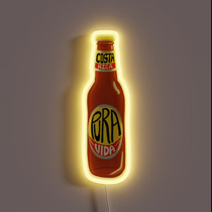 Vibrant RGB neon sign for Pura Vida Beer enthusiasts everywhere