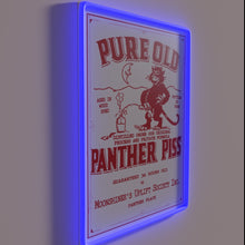 Load image into Gallery viewer, Vibrant Retro Style Neon Sign with Panther Logo in RGB Lighting