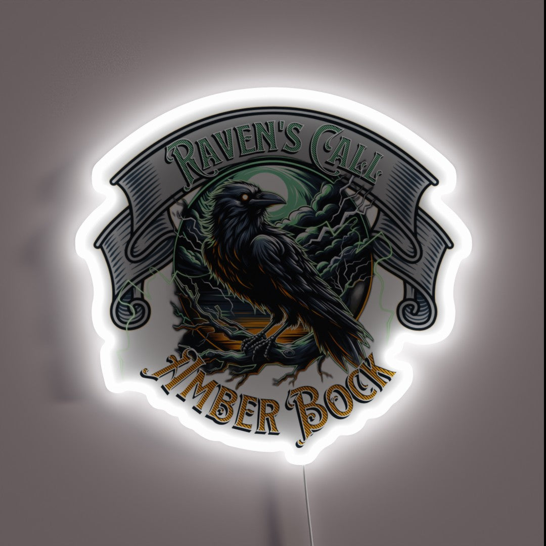 Raven S Call Amber Bock Rgb Led Sign – Neon Factory