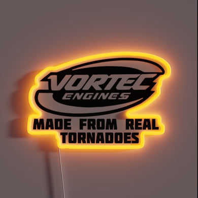 Whirlwind of color: Vibrant neon sign featuring a twister design