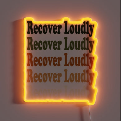 Add Vibrant Style with this Glowing Recover RGB Neon Sign