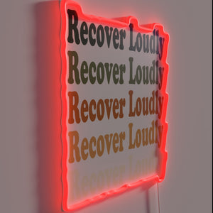Recover Loudly Repeating Natural RGB Neon Art Decor Wall Sign
