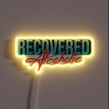 Load image into Gallery viewer, Recovery in color with vibrant neon sign of hope.