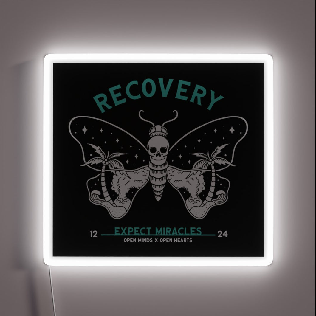 Recovery Hope Illuminated in Vibrant Neon Colors for Inspiration