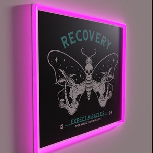 Hope and healing in recovery with vibrant AA/NA inspiration sign