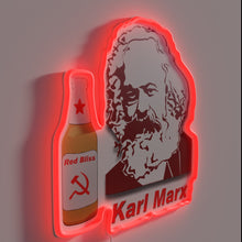 Load image into Gallery viewer, Red Bliss People&#39;s Beer neon sign with vibrant RGB lighting.