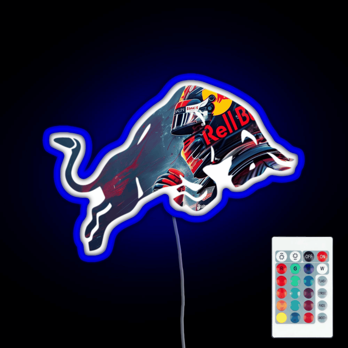 Rgb Racing Red Red Bull Racing Verstappen Design Rgb Neon Sign – Neon Factory