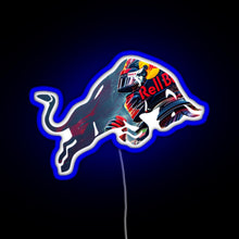 Load image into Gallery viewer, Red Bull Racing Verstappen Design RGB neon sign blue