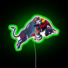 Load image into Gallery viewer, Red Bull Racing Verstappen Design RGB neon sign green