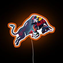 Load image into Gallery viewer, Red Bull Racing Verstappen Design RGB neon sign orange