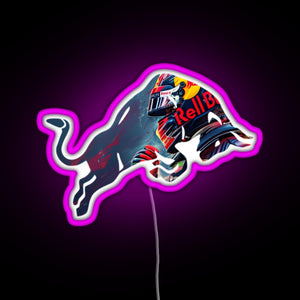 Red Bull Racing Verstappen Design RGB neon sign  pink