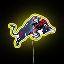 Load image into Gallery viewer, Red Bull Racing Verstappen Design RGB neon sign yellow