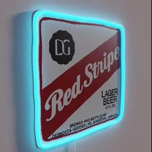 Load image into Gallery viewer, Elegant red stripe neon sign with transparent background and color