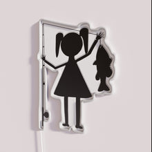 Load image into Gallery viewer, Vibrant REEL GIRL inspired RGB colored neon signs for interior decoration.