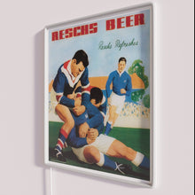 Load image into Gallery viewer, Retro-Style Neon Sign with Football Players in Hilarious Headlock Pose