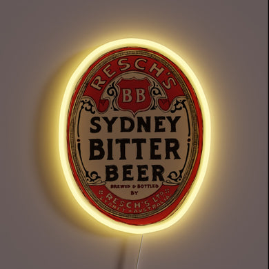 RGB illuminated beer pop culture neon sign advertisement decoration fixture.