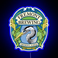 Load image into Gallery viewer, Retro Fremont Brewing Company Beer RGB neon sign blue