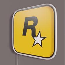 Load image into Gallery viewer, Retro Games RGB neon sign, side view with lights off showing acrylic backing and LED tube