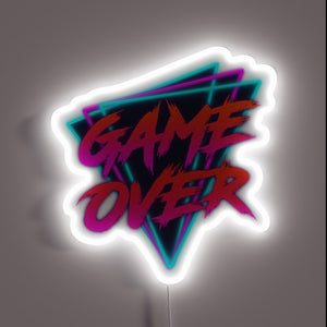 Glitch in the grid: retro neon vibes say “GAME OVER” but the party's just getting started. 🎮💀🕹️