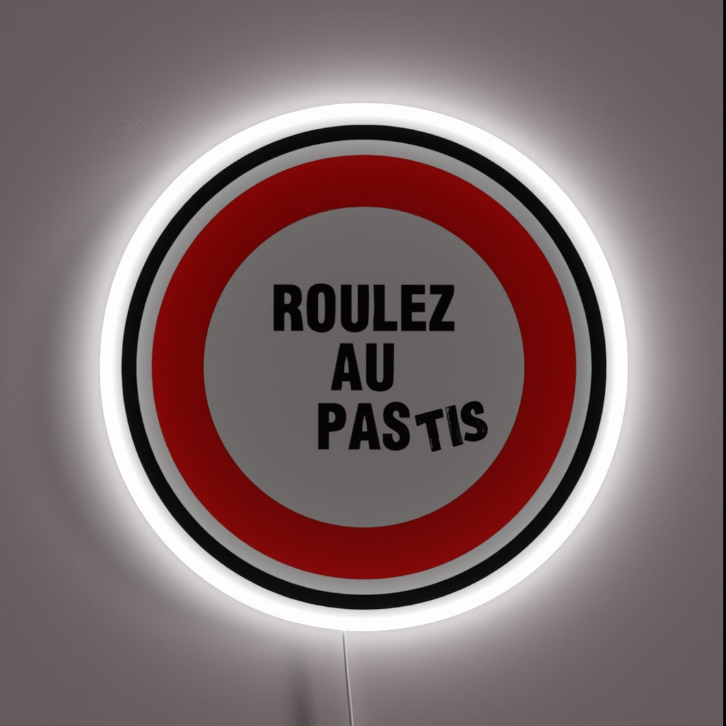 Vibrant RIDE TO PAstis LED Neon Sign with RGB Lighting