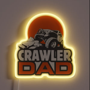 Rugged Rock Crawler Off-Road Vehicle with Neon Accenting Display Sign