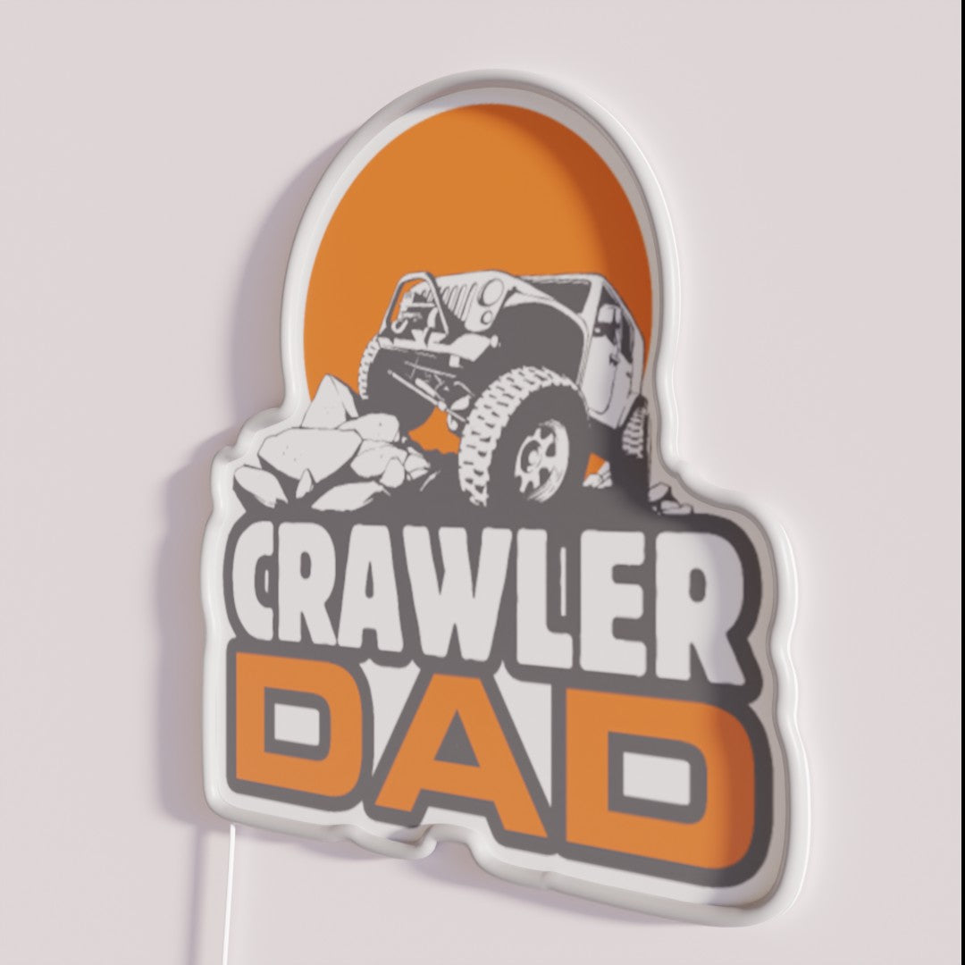 Rock Crawler Dad Road Rc 4x4 Big Tires Motorsports Rgb Led Sign – Neon ...